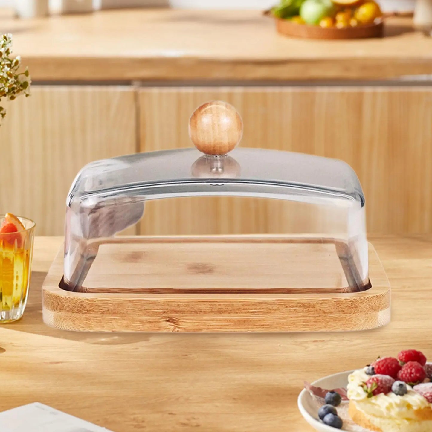 Bamboo Butter Dish with Lid