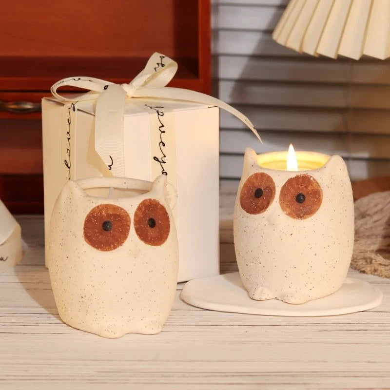 Owl-Shaped Scented Candle