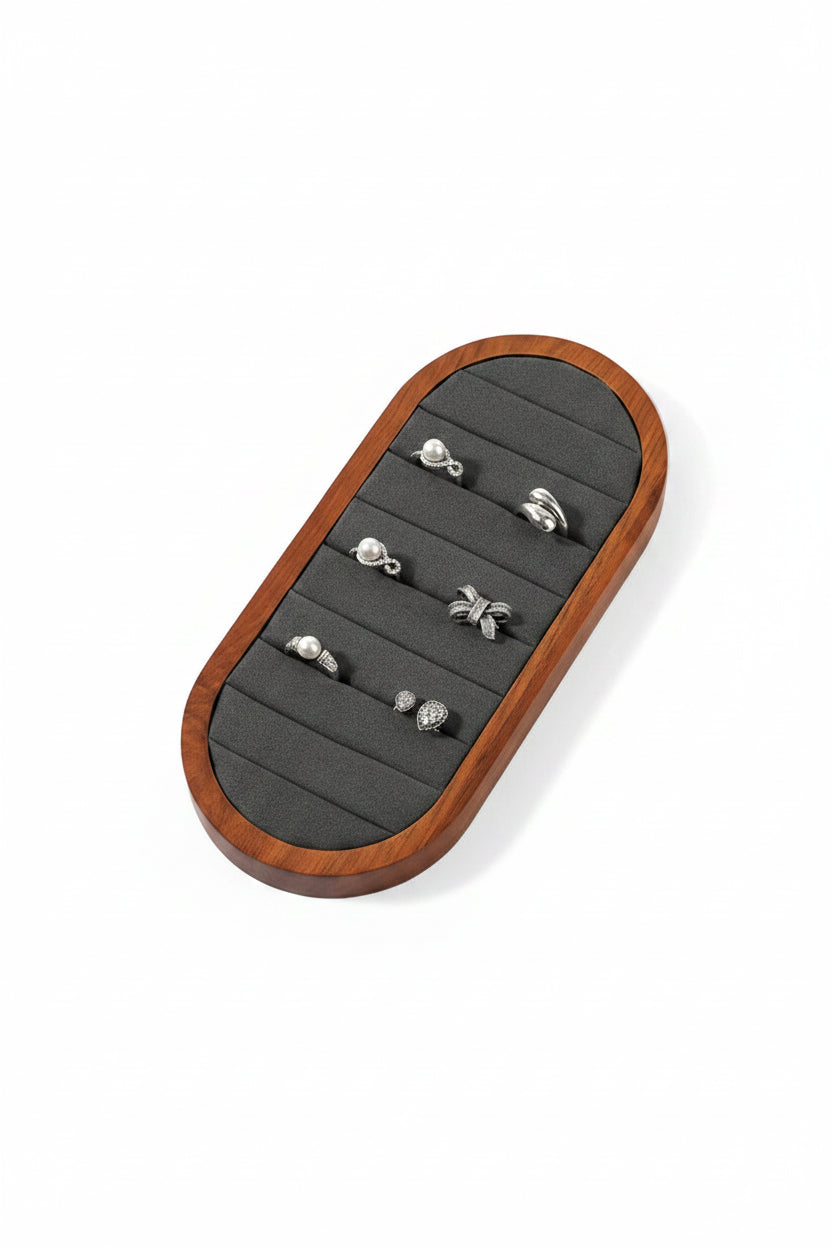 Solid Wood Ring Display Stand