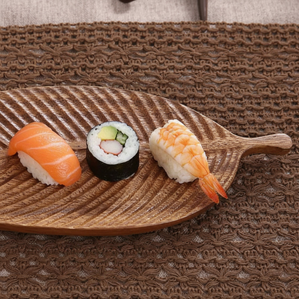 Solid Wood Sushi Serving Tray