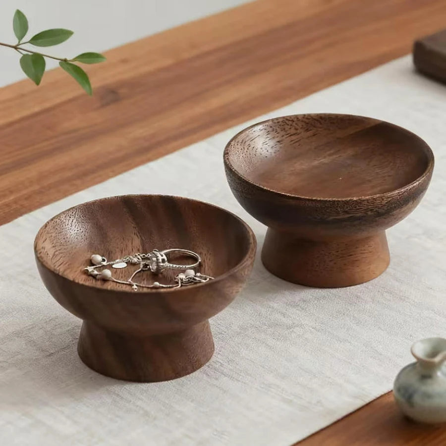 Solid Wood Jewelry Bowl