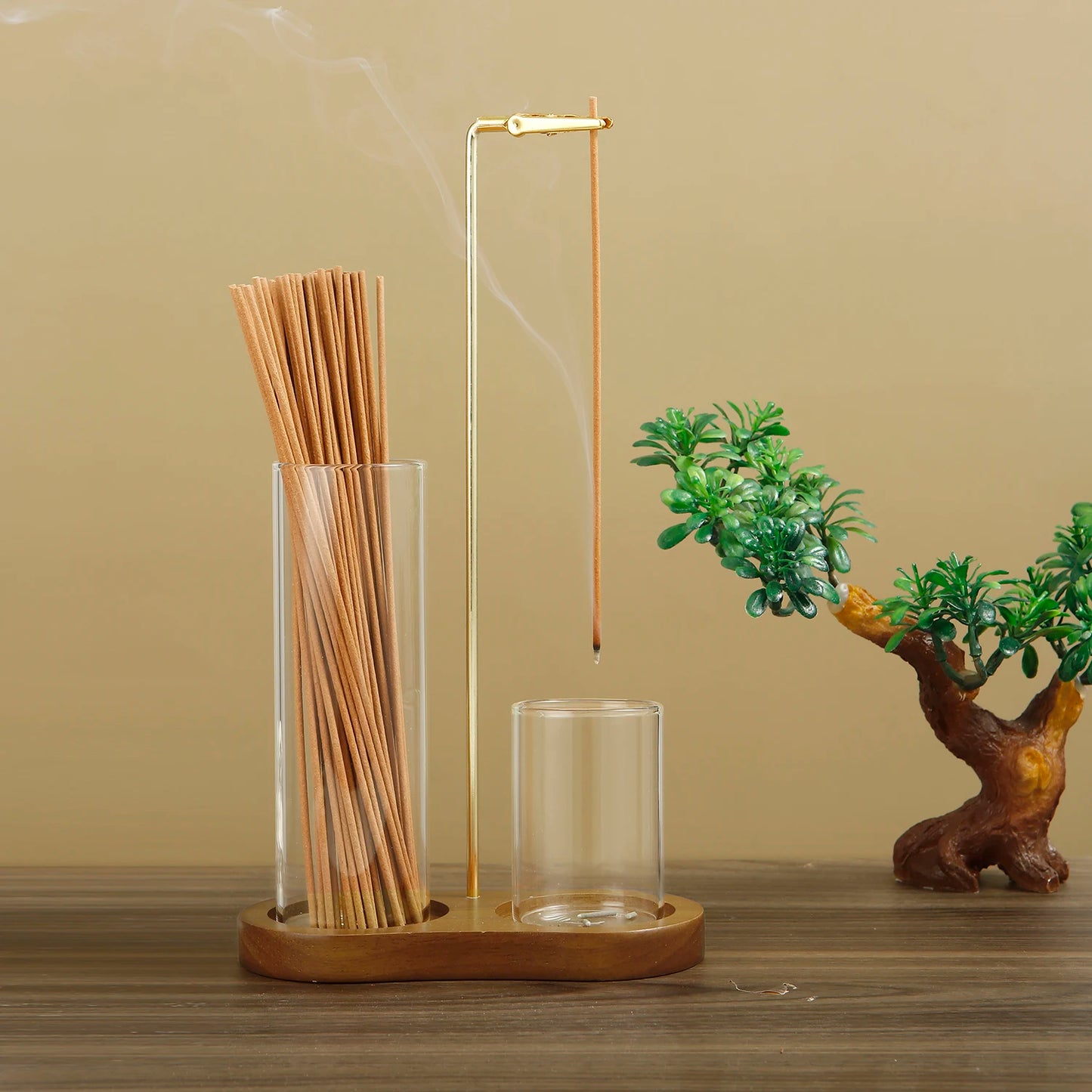 Glass Incense Holder & Organizer