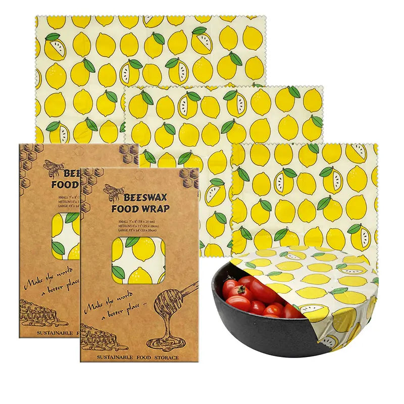 Reusable Beeswax Food Wrap Set – 6 Pieces