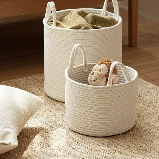 Cotton Rope Nursery Storage Basket