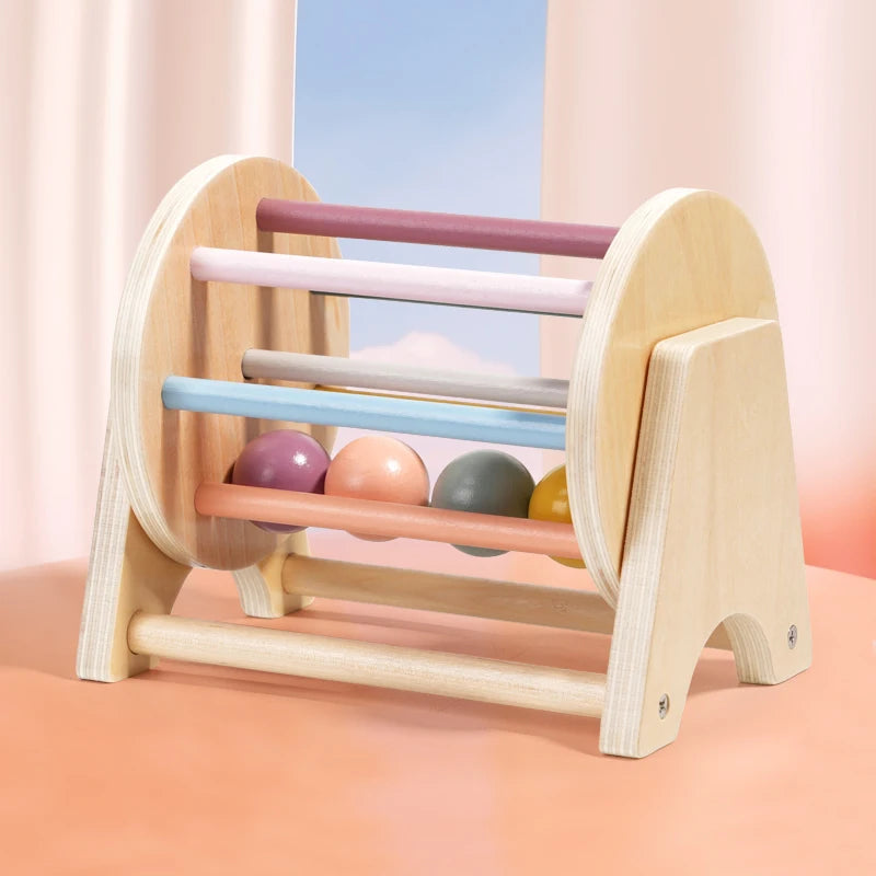 Montessori Wooden Spinning Drum Toy