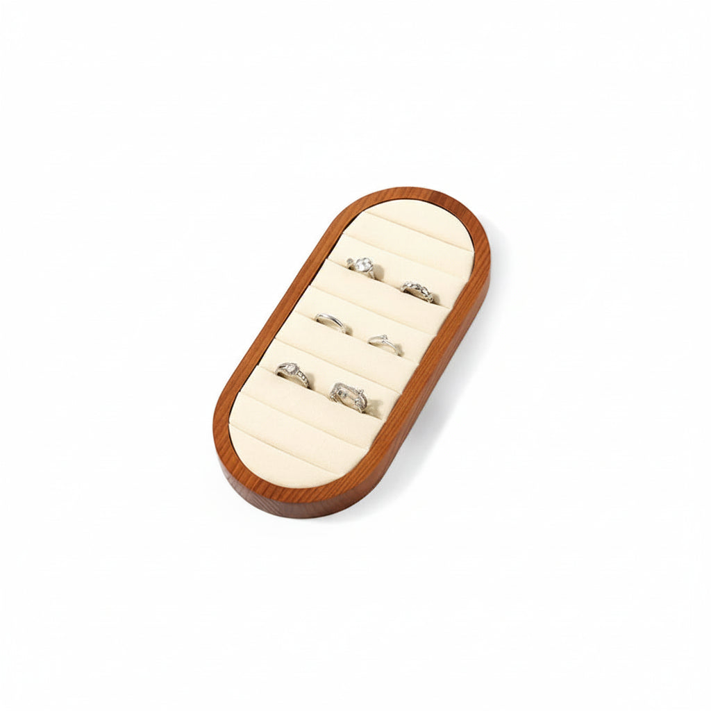 Solid Wood Ring Display Stand