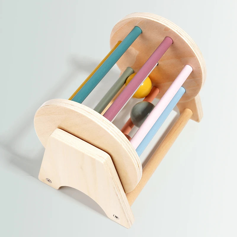Montessori Wooden Spinning Drum Toy