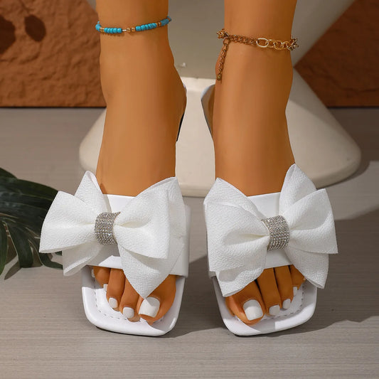 Luxury Bridal Bow Slippers