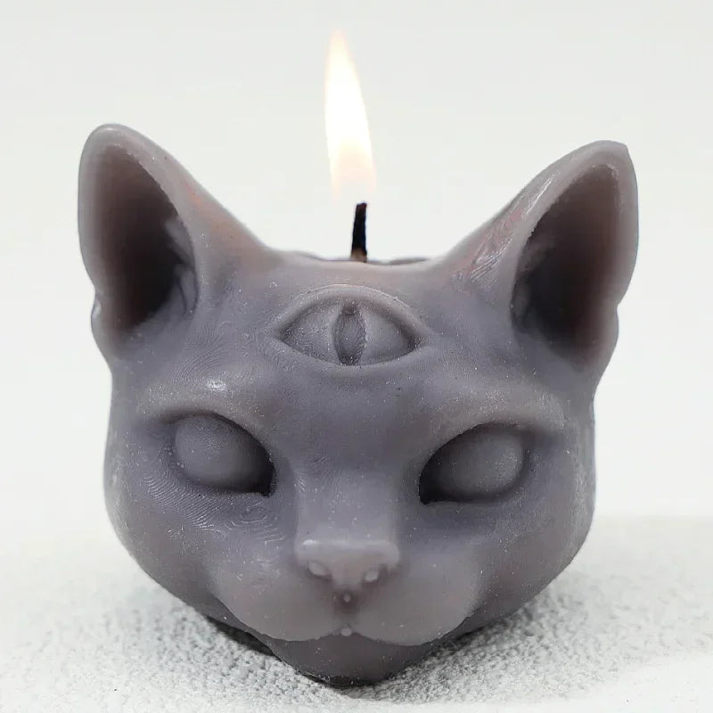 Three-Eyed Cat Gothic Scented Candle