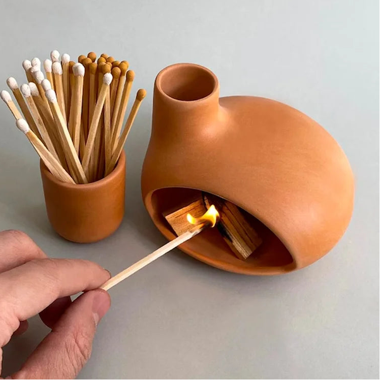 Wabi-Sabi Ceramic Incense Burner