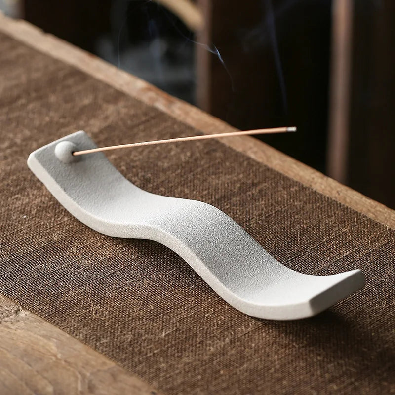 Wabi-Sabi Ceramic Incense Holder
