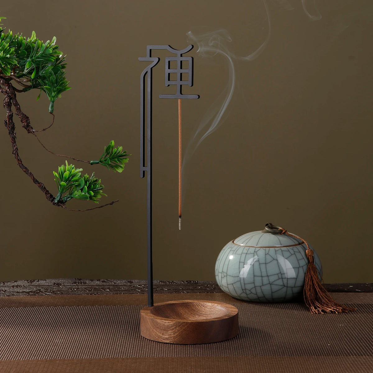 Zen Wooden Upside-Down Incense Holder