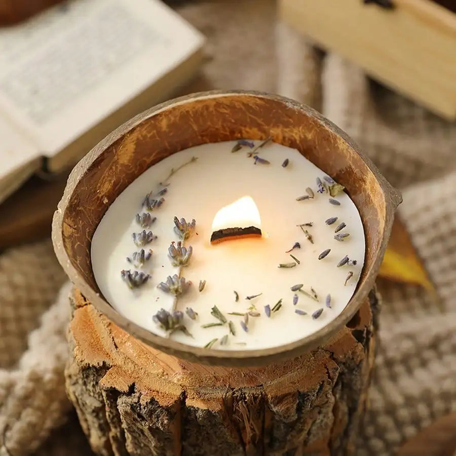 Handcrafted Coconut Shell Scented Candle
