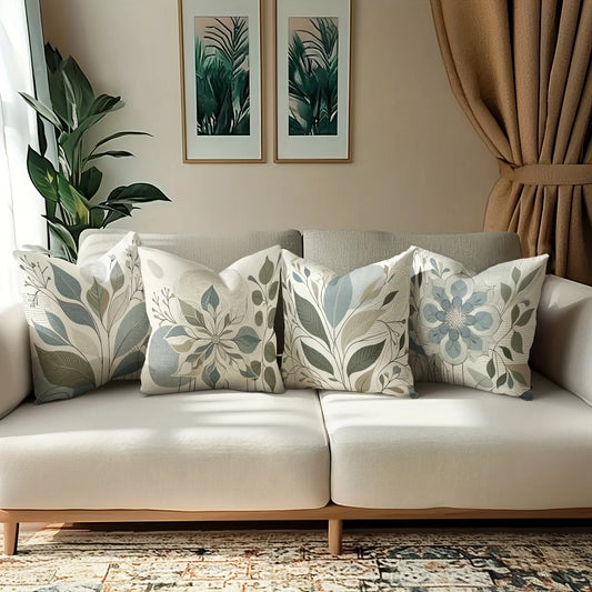 Contemporary Botanical Cushion Cover Set