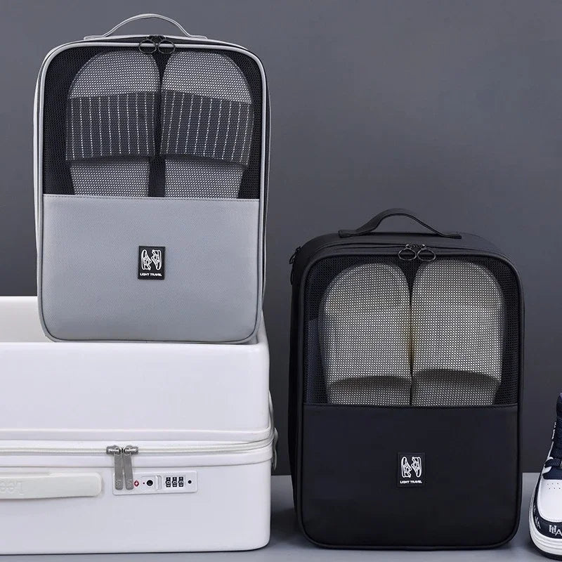 Double-Layer Travel Shoe Organizer
