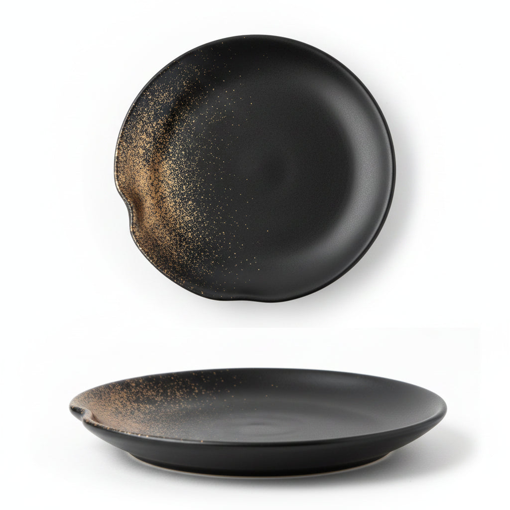 Retro Irregular Ceramic Dining Plate