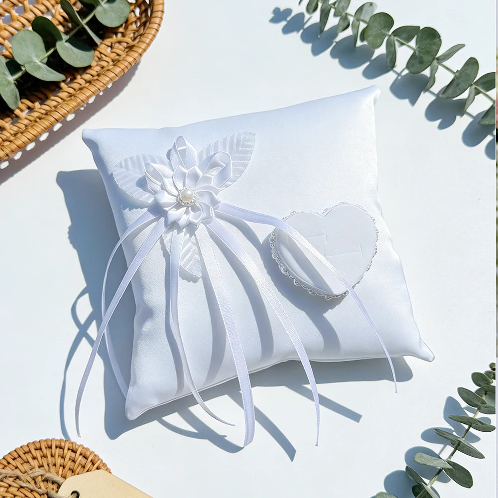 Luxury Satin Wedding Ring Pillow