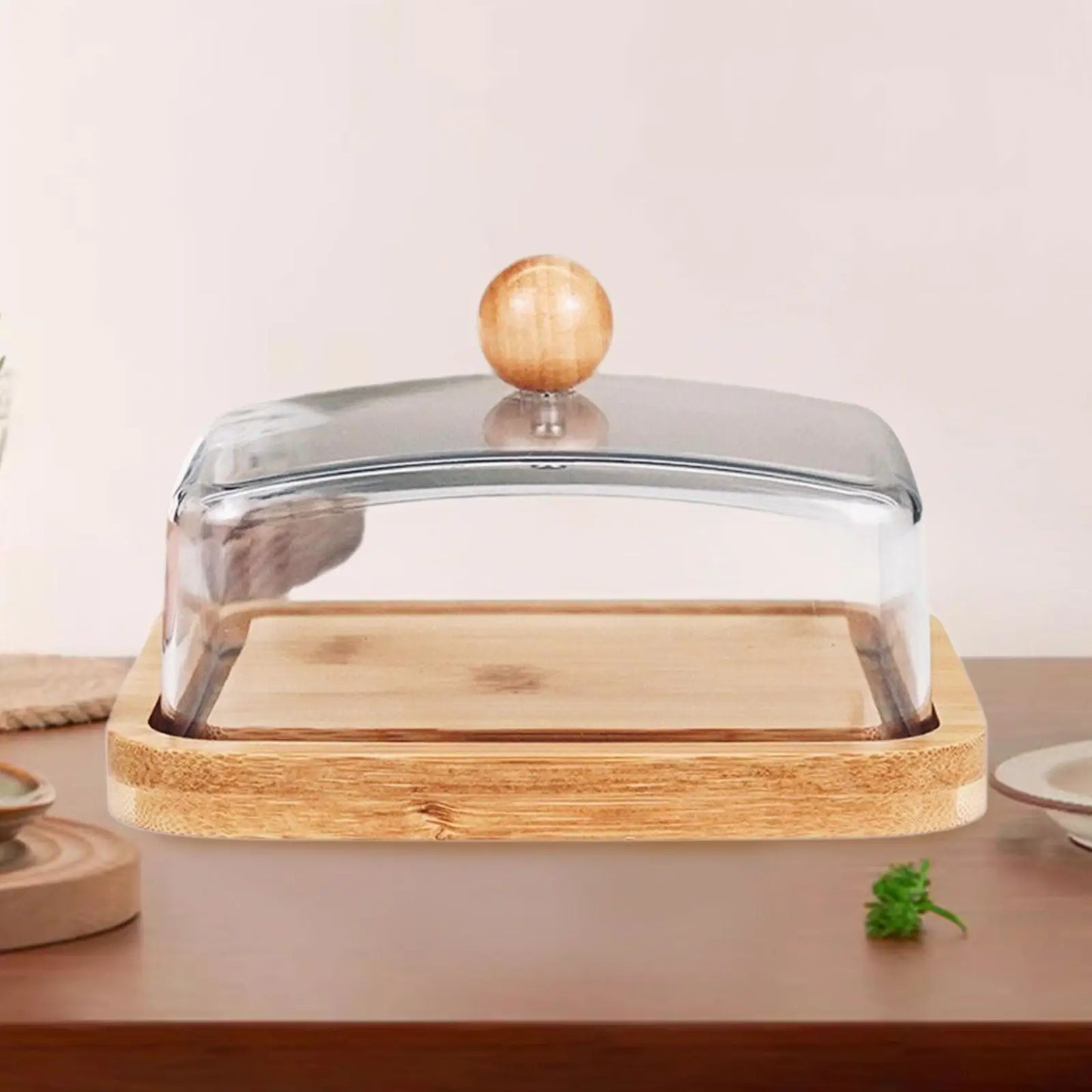 Bamboo Butter Dish with Lid