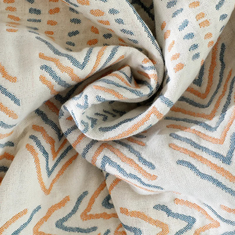 Cotton Muslin Boho Throw Blanket
