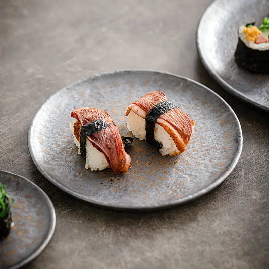 Stoneware Hammered Texture Dinner Plate