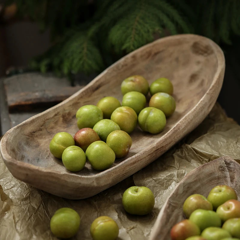 Rustic Paulownia Wood Boat Tray