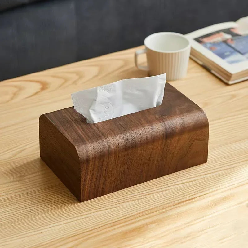 Walnut Wood Tissue Box Cover