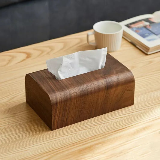 Walnut Wood Tissue Box Cover