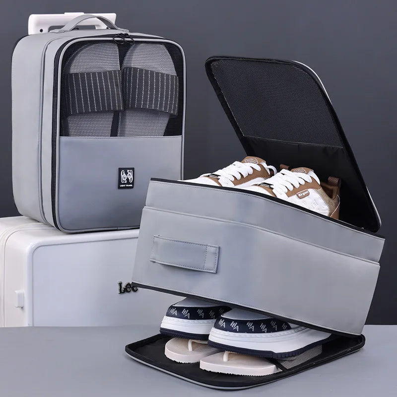 Double-Layer Travel Shoe Organizer