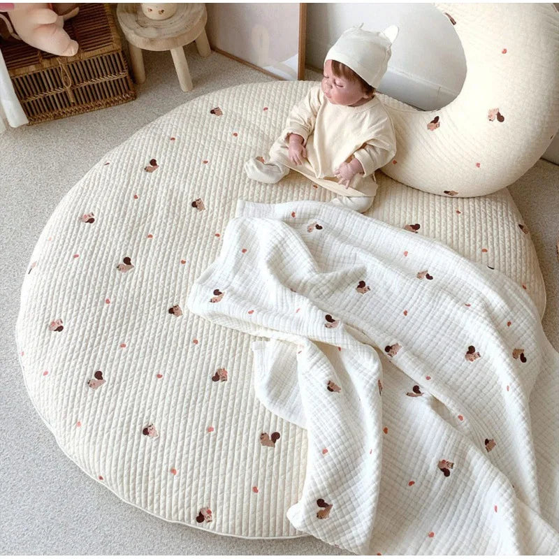 Quilted Baby Crawling Play Mat
