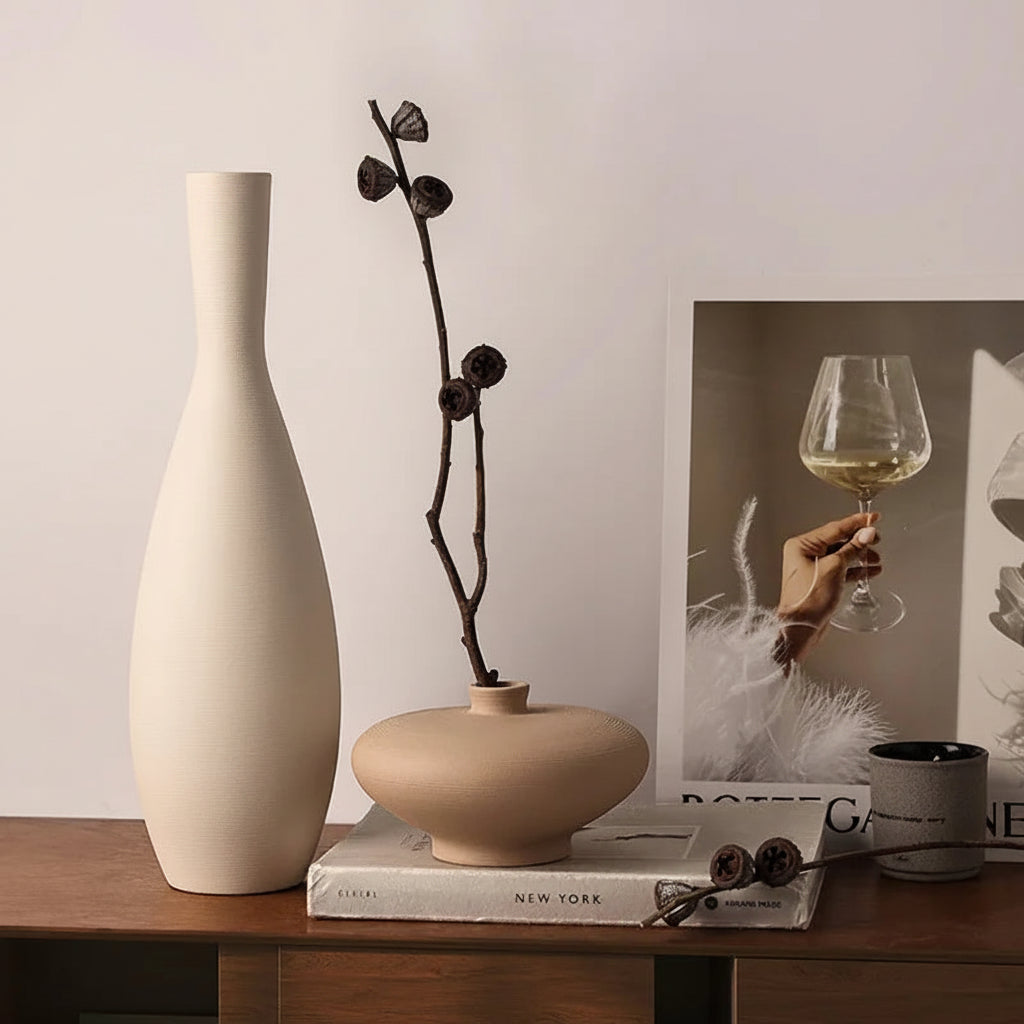 Minimalist Frosted Ceramic Vase