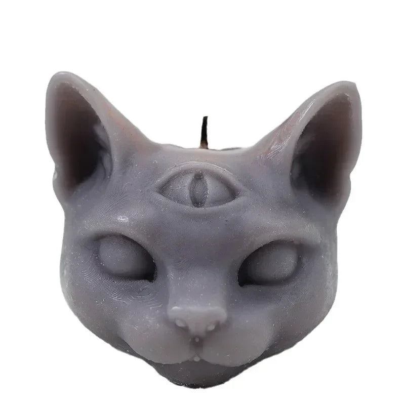 Three-Eyed Cat Gothic Scented Candle