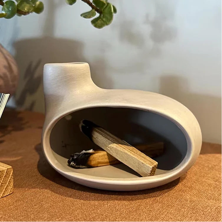 Wabi-Sabi Ceramic Incense Burner
