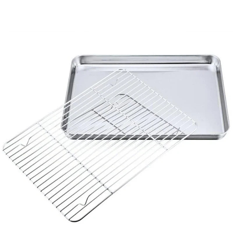 Stainless Steel Baking Tray & Cooling Rack Set