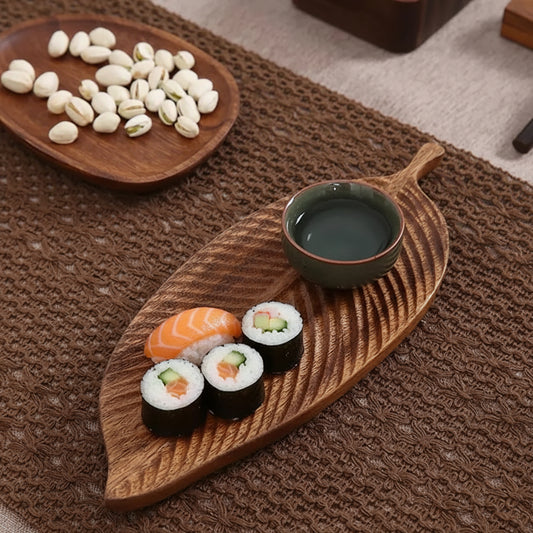 Solid Wood Sushi Serving Tray