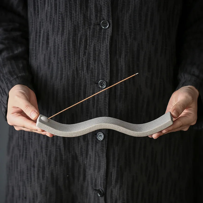 Wabi-Sabi Ceramic Incense Holder