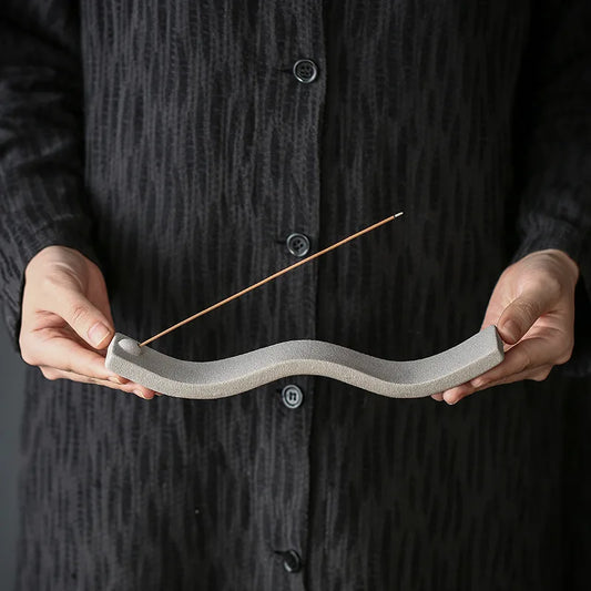 Wabi-Sabi Ceramic Incense Holder