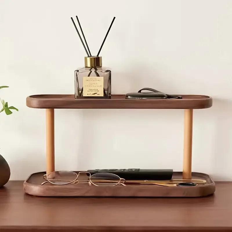 Solid Wood Vanity Organizer Shelf