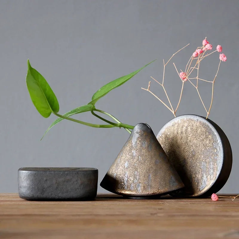 Rustic Japanese Pottery Vase