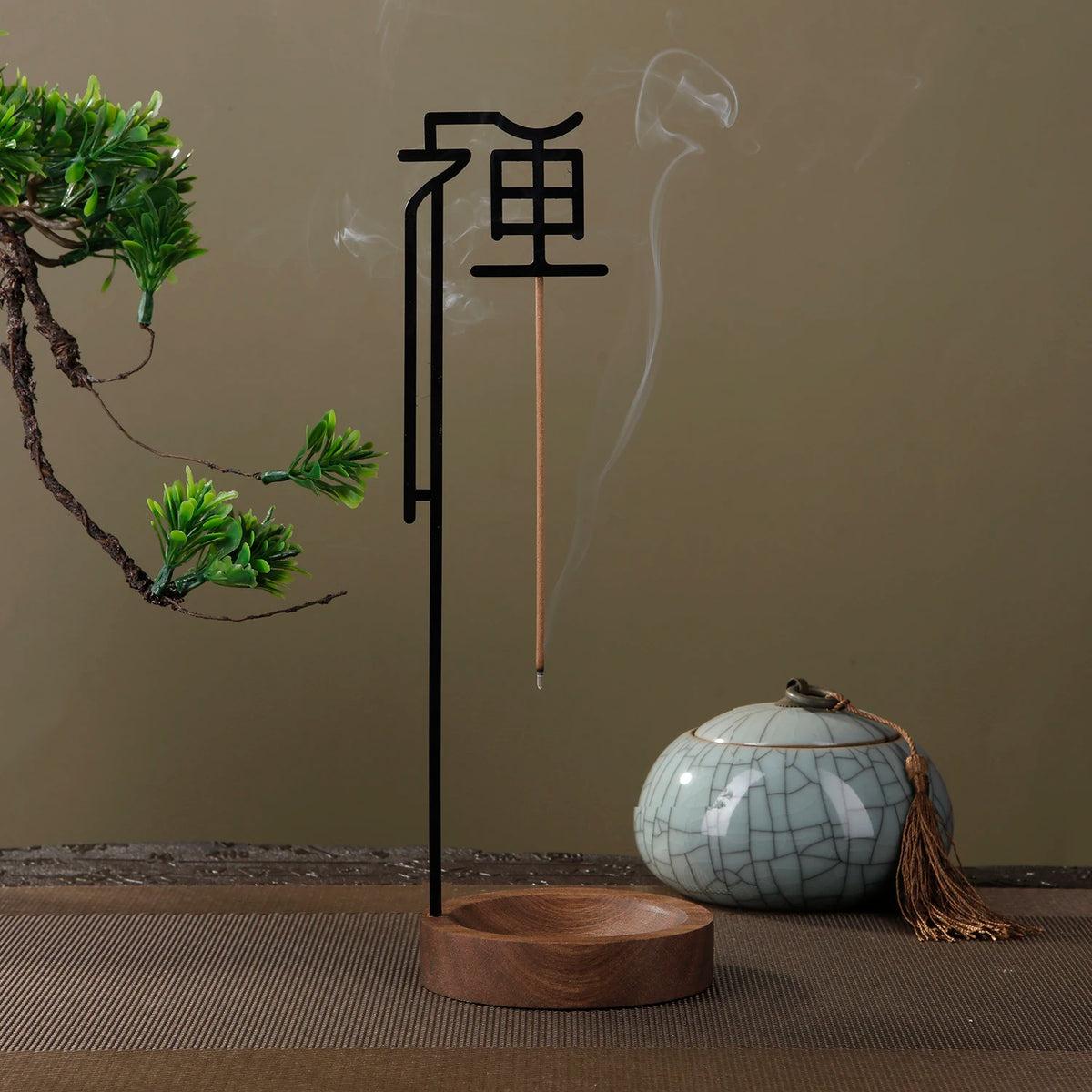 Zen Wooden Upside-Down Incense Holder
