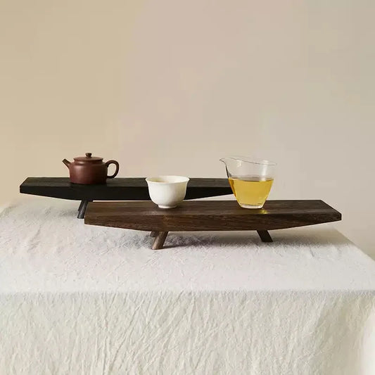 Wabi-Sabi Solid Wood Three-Leg Tray