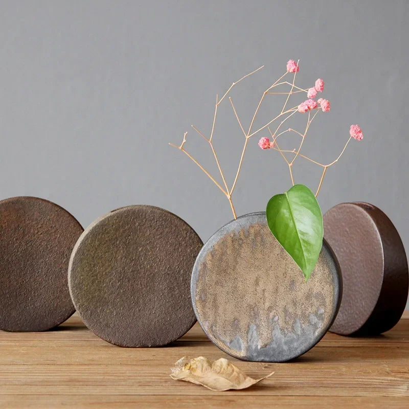 Rustic Japanese Pottery Vase