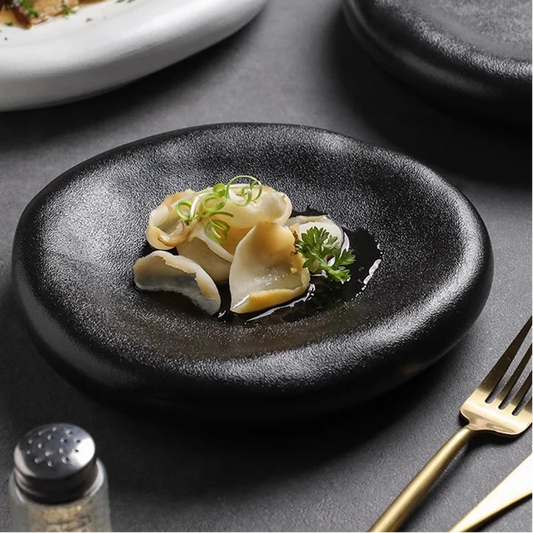 Matte Irregular Ceramic Dining Plate
