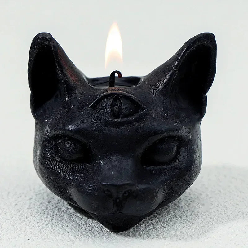 Three-Eyed Cat Gothic Scented Candle