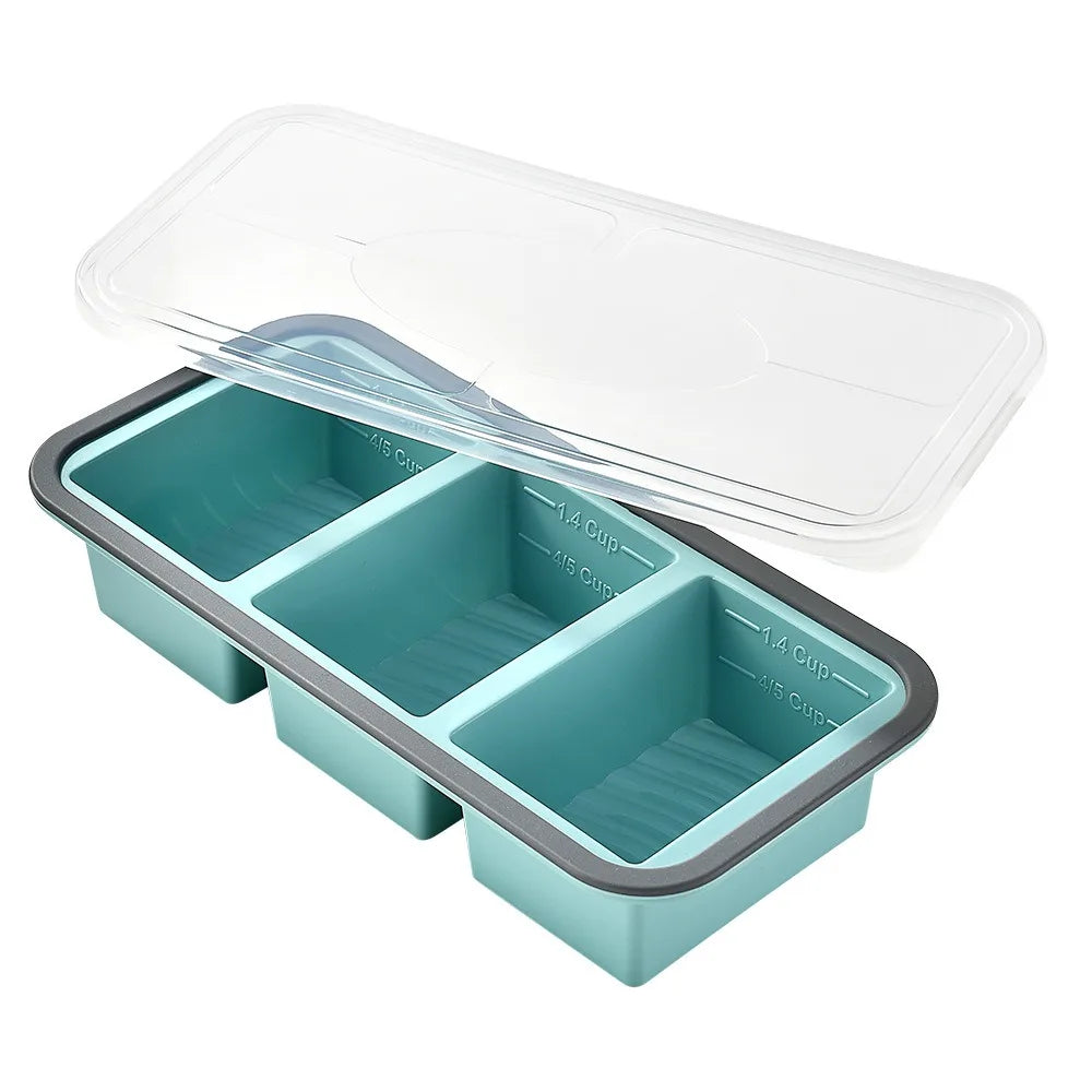 Silicone Meal Prep Freezer Tray with Lid