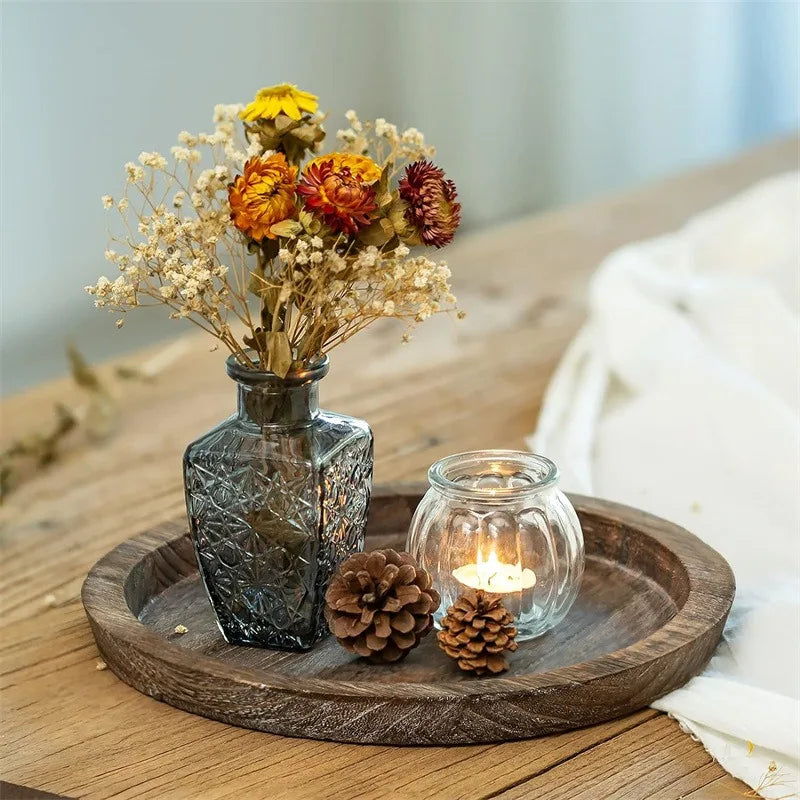 Small Round Wooden Tray