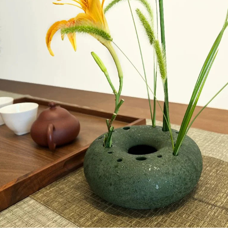 Wabi-Sabi Ceramic Flower Vase