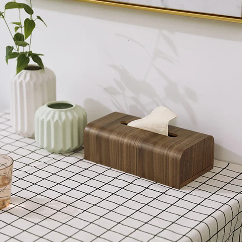 Walnut Wood Tissue Box Cover