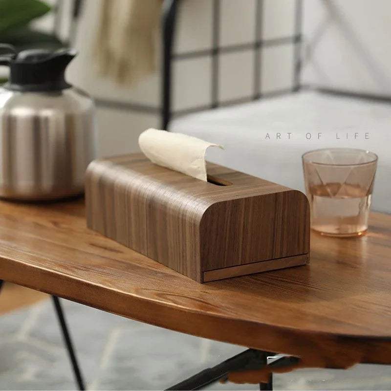 Walnut Wood Tissue Box Cover