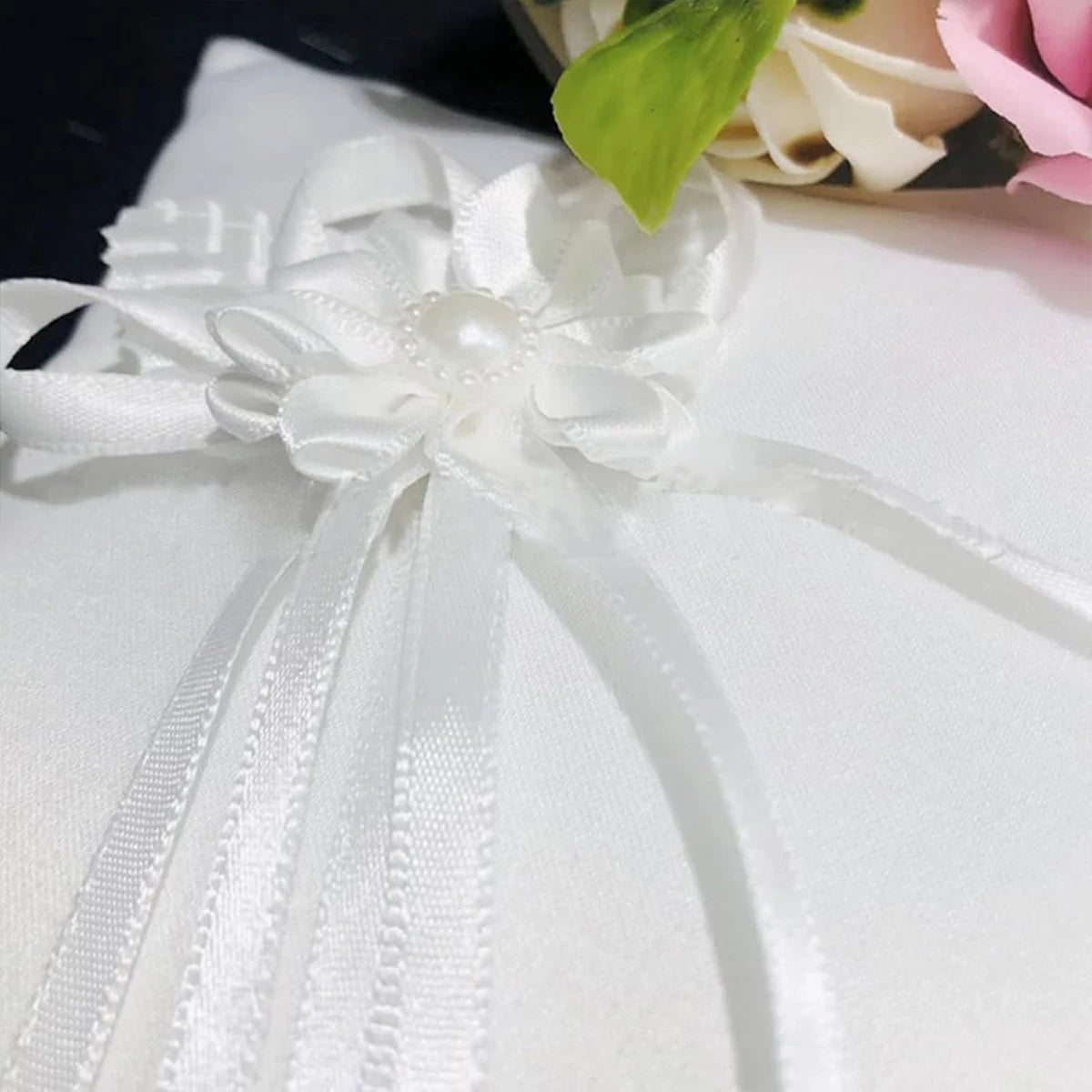 Luxury Satin Wedding Ring Pillow