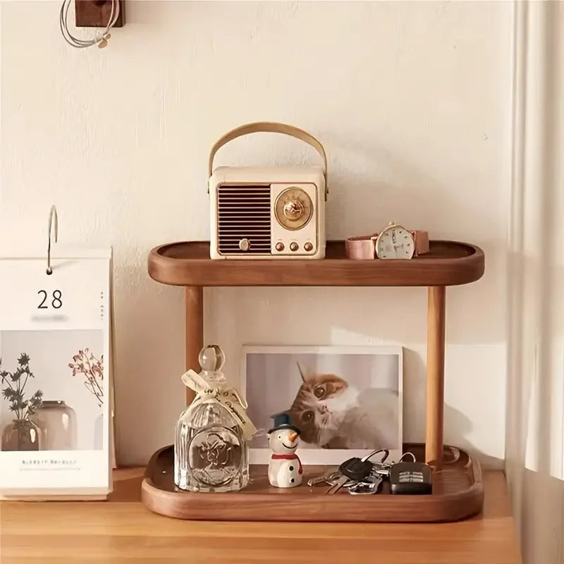 Solid Wood Vanity Organizer Shelf